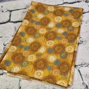 Vintage Wilmington Fabric Shadow Leaves Medallion Floral 44" By 1 Yard